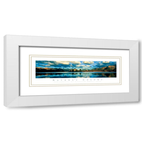 Lake Molas White Modern Wood Framed Art Print with Double Matting by Unknown