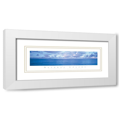 Blue Sky White Modern Wood Framed Art Print with Double Matting by Unknown