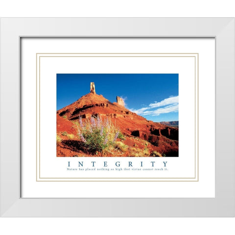Integrity - Natiure White Modern Wood Framed Art Print with Double Matting by Frontline
