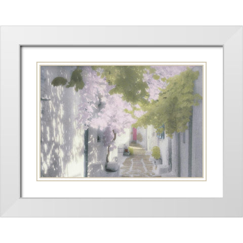 White Alley White Modern Wood Framed Art Print with Double Matting by Unknown