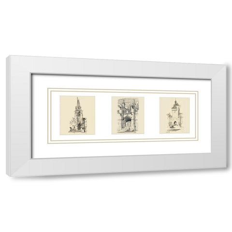Villeneuve White Modern Wood Framed Art Print with Double Matting by Unknown
