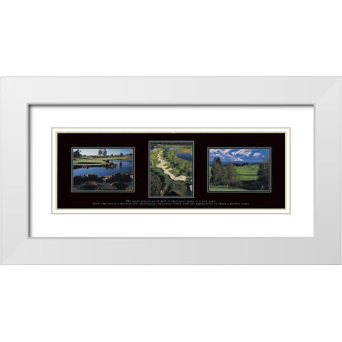Golf Tryp White Modern Wood Framed Art Print with Double Matting by Frontline