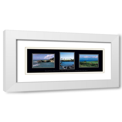 Golf Islands Tryp White Modern Wood Framed Art Print with Double Matting by Unknown