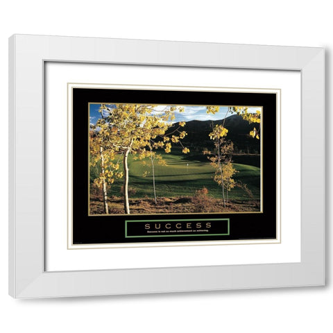 Success - Golf White Modern Wood Framed Art Print with Double Matting by Unknown