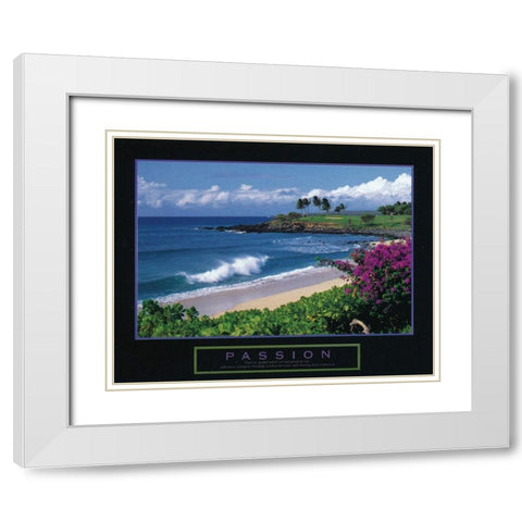 Passion - Beach White Modern Wood Framed Art Print with Double Matting by Unknown