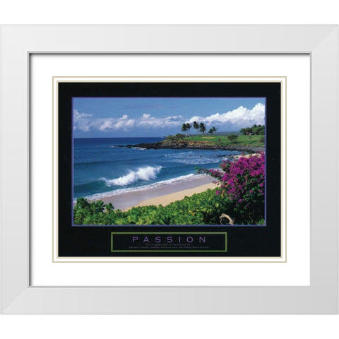 Passion - Beach White Modern Wood Framed Art Print with Double Matting by Unknown