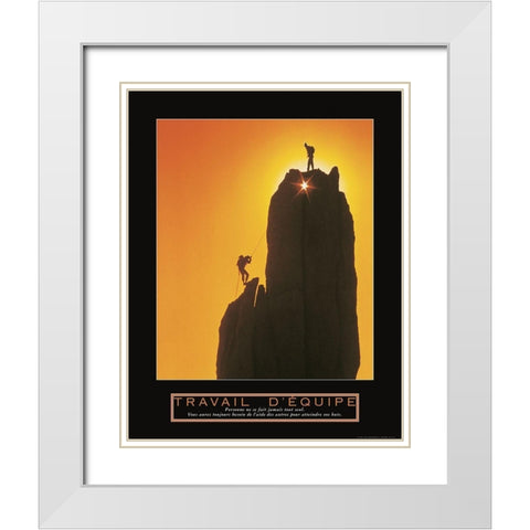 Traivail - D Equipe White Modern Wood Framed Art Print with Double Matting by Frontline