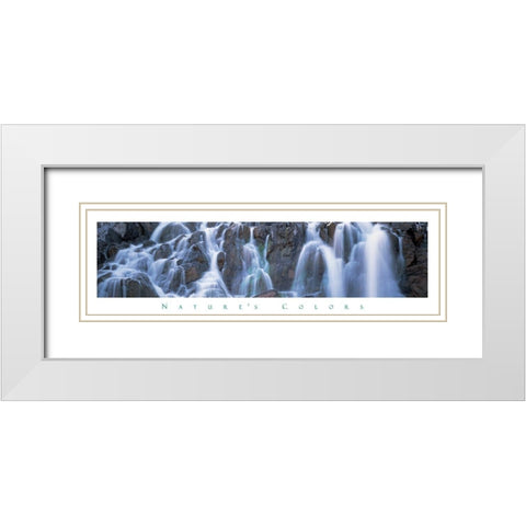 Rock Falls - Nature White Modern Wood Framed Art Print with Double Matting by Unknown
