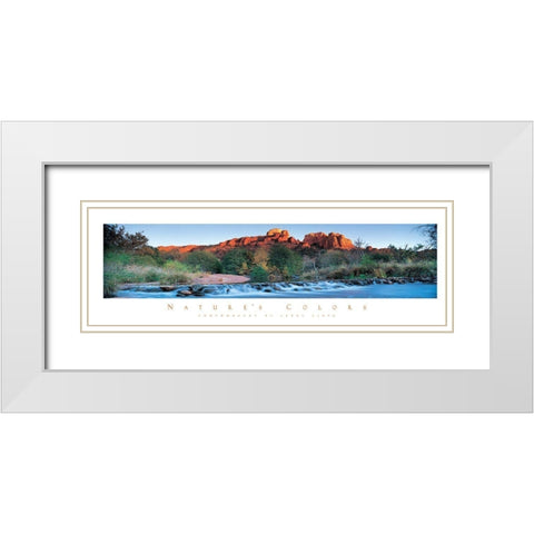 Desert Rocks White Modern Wood Framed Art Print with Double Matting by Unknown