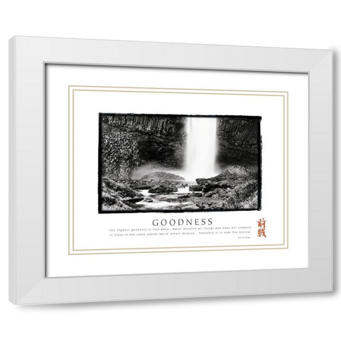 Goodness White Modern Wood Framed Art Print with Double Matting by Unknown