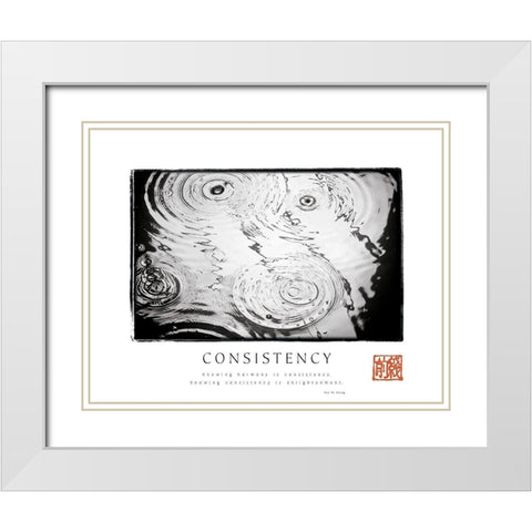 Consistency White Modern Wood Framed Art Print with Double Matting by Unknown