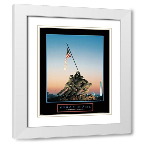 Force D Ame White Modern Wood Framed Art Print with Double Matting by Frontline