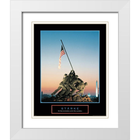 Starke White Modern Wood Framed Art Print with Double Matting by Frontline