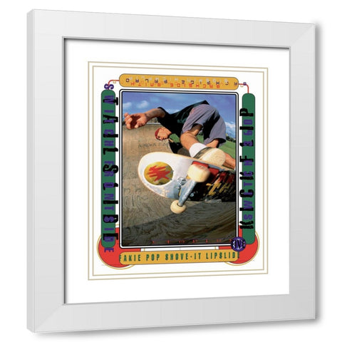 Skateboard Extreme White Modern Wood Framed Art Print with Double Matting by Unknown