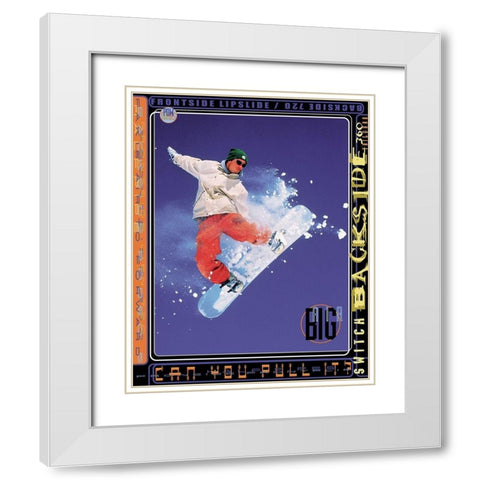 Snowboard Extreme White Modern Wood Framed Art Print with Double Matting by Unknown