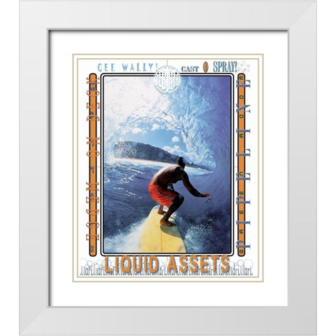 Surfer Extreme White Modern Wood Framed Art Print with Double Matting by Unknown