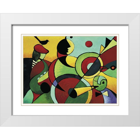 Play On White Modern Wood Framed Art Print with Double Matting by Unknown
