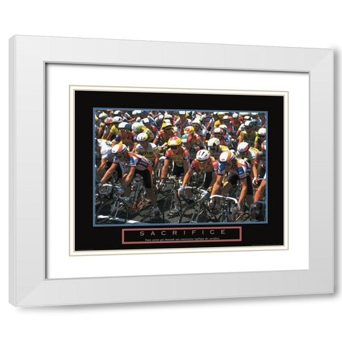 Sacrifico White Modern Wood Framed Art Print with Double Matting by Frontline