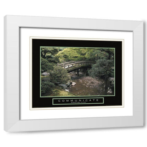 Communicate - Bridge White Modern Wood Framed Art Print with Double Matting by Frontline