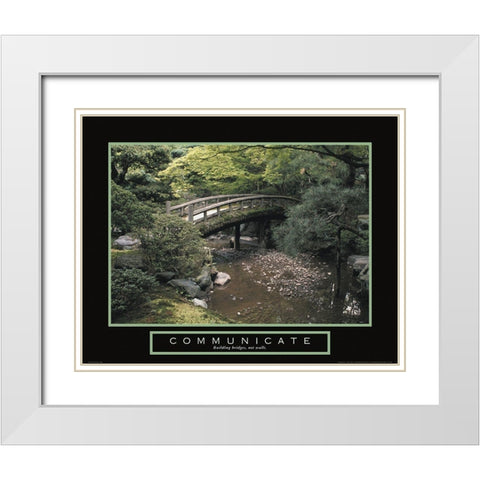 Communicate - Bridge White Modern Wood Framed Art Print with Double Matting by Frontline