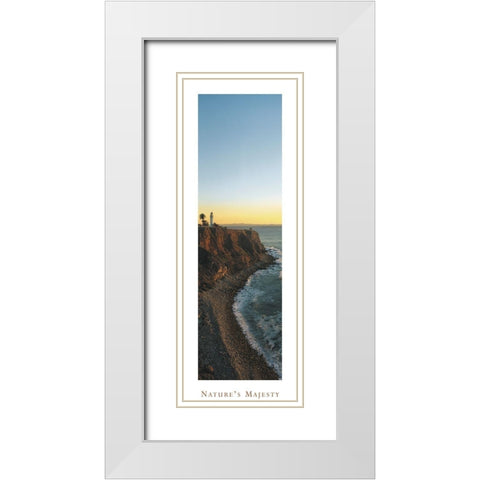 Lighthouse - Natures Majesty White Modern Wood Framed Art Print with Double Matting by Unknown