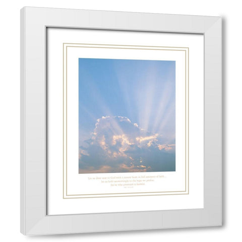 Lord in the Clouds White Modern Wood Framed Art Print with Double Matting by Frontline