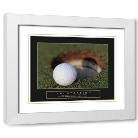 Frustration:golf White Modern Wood Framed Art Print with Double Matting by Frontline