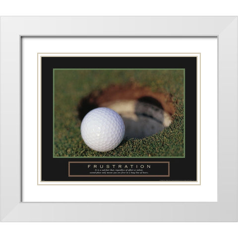Frustration:golf White Modern Wood Framed Art Print with Double Matting by Frontline