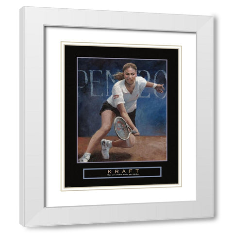 Kraft - Tennis White Modern Wood Framed Art Print with Double Matting by Frontline