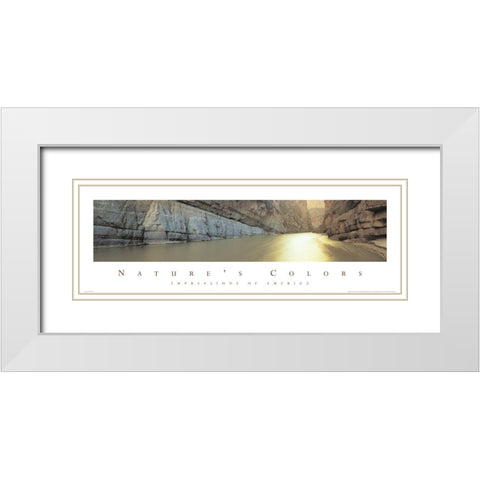 Natures Colors Grand Canyon White Modern Wood Framed Art Print with Double Matting by Unknown