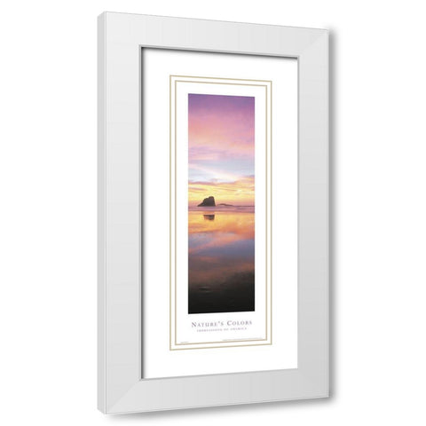 Natures Colors Beach White Modern Wood Framed Art Print with Double Matting by Unknown