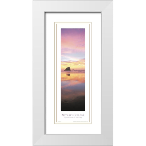 Natures Colors Beach White Modern Wood Framed Art Print with Double Matting by Unknown