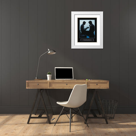 Conspiracy - Office White Modern Wood Framed Art Print with Double Matting by Frontline