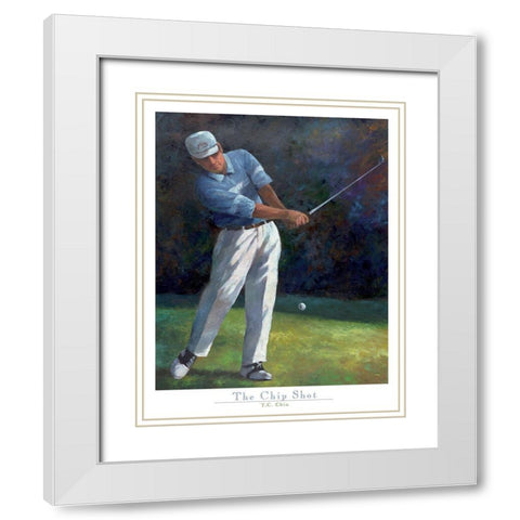 Chip Shot White Modern Wood Framed Art Print with Double Matting by Unknown