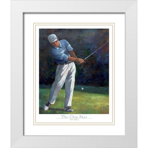 Chip Shot White Modern Wood Framed Art Print with Double Matting by Unknown