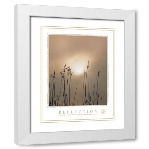 Reflection White Modern Wood Framed Art Print with Double Matting by Frontline