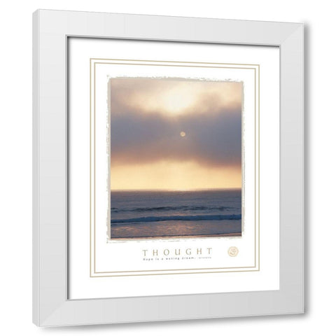 Thought White Modern Wood Framed Art Print with Double Matting by Frontline