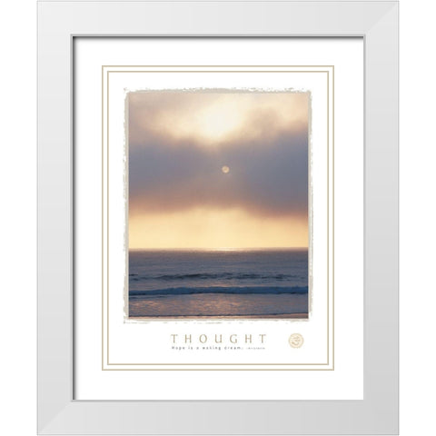 Thought White Modern Wood Framed Art Print with Double Matting by Frontline