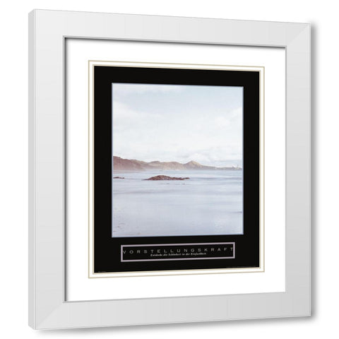 Vorstellangskraft White Modern Wood Framed Art Print with Double Matting by Frontline
