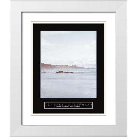Vorstellangskraft White Modern Wood Framed Art Print with Double Matting by Frontline
