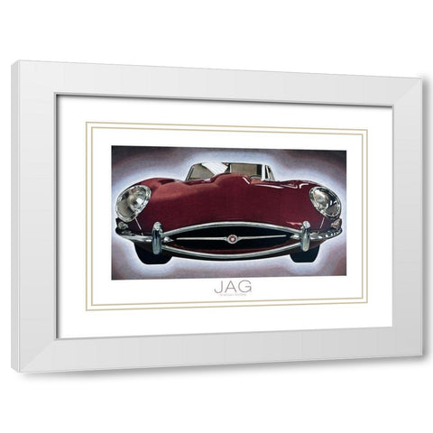 The Jag White Modern Wood Framed Art Print with Double Matting by Frontline