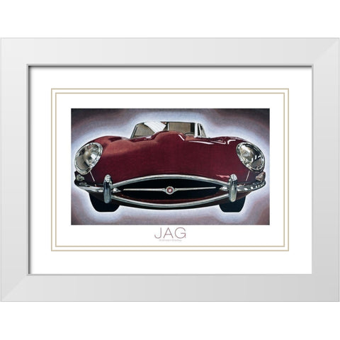The Jag White Modern Wood Framed Art Print with Double Matting by Frontline