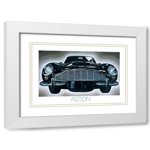 The Aston White Modern Wood Framed Art Print with Double Matting by Frontline