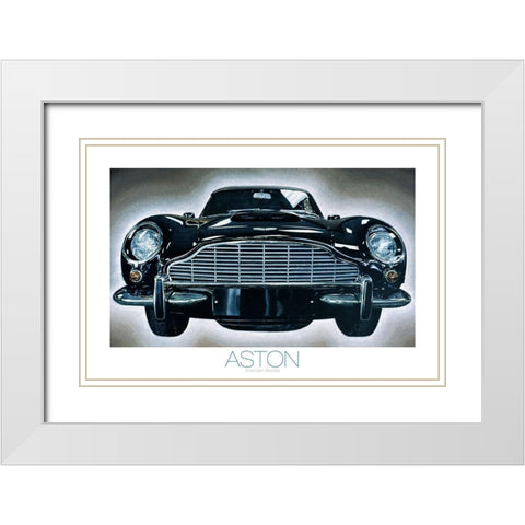 The Aston White Modern Wood Framed Art Print with Double Matting by Frontline