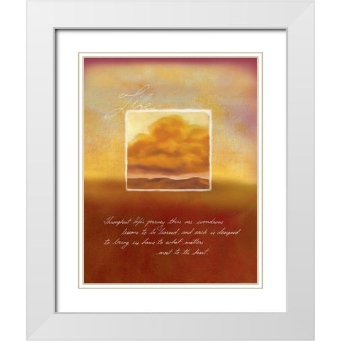 Life Inspirational White Modern Wood Framed Art Print with Double Matting by Frontline