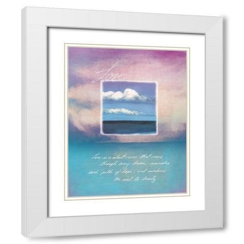 Love Inspirational White Modern Wood Framed Art Print with Double Matting by Frontline