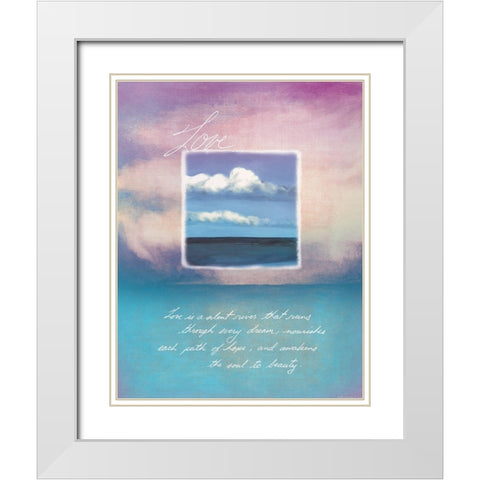 Love Inspirational White Modern Wood Framed Art Print with Double Matting by Frontline