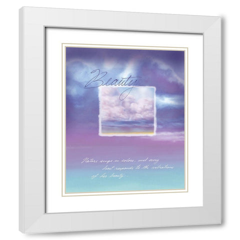 Beauty Inspirational White Modern Wood Framed Art Print with Double Matting by Frontline