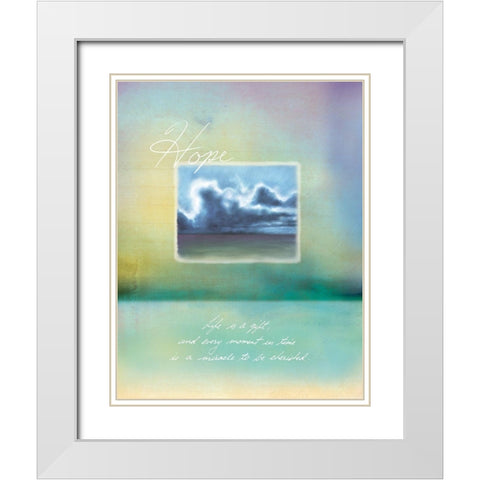 Hope Inspirational White Modern Wood Framed Art Print with Double Matting by Frontline