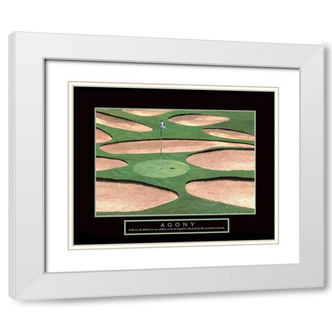 Agony - Golf Traps White Modern Wood Framed Art Print with Double Matting by Frontline